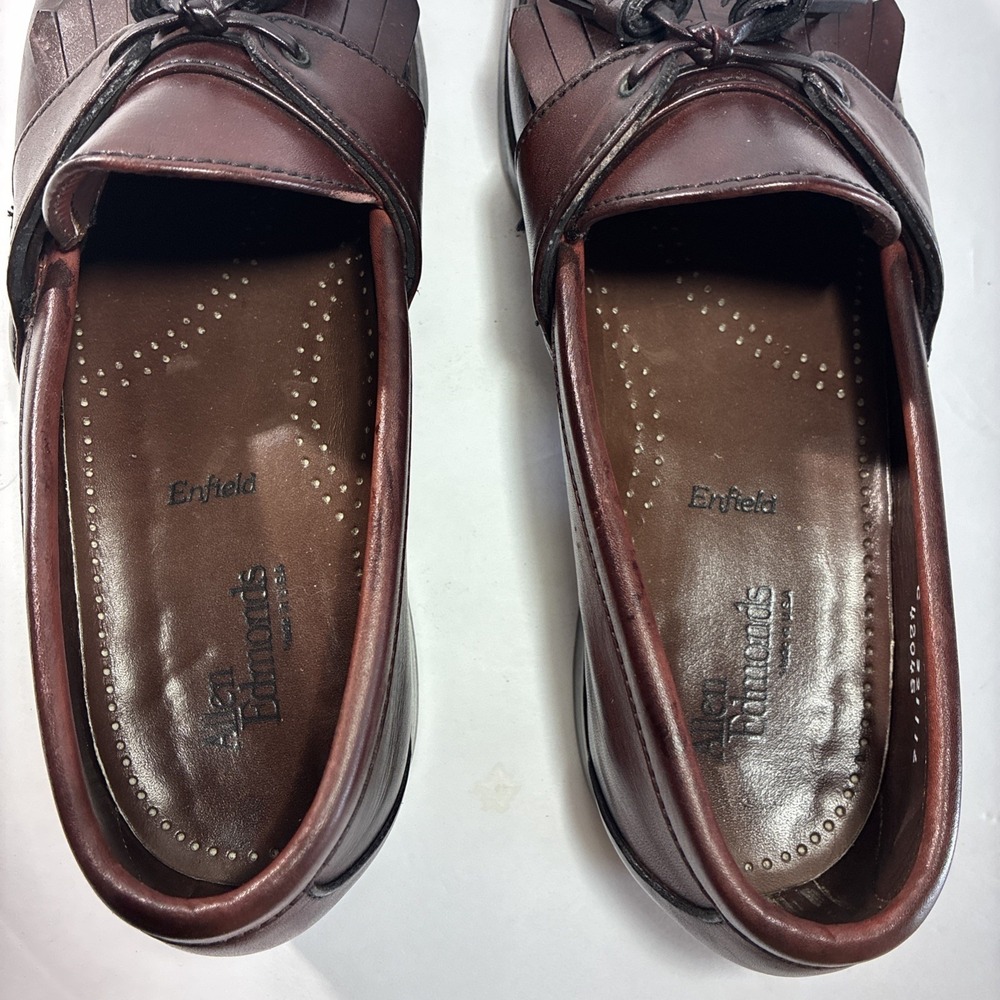 Allen Edmonds Enfield Kiltie Tassel Moc Toe Leather Loafer Mahogany Sz 8.5C - Picture 8 of 13